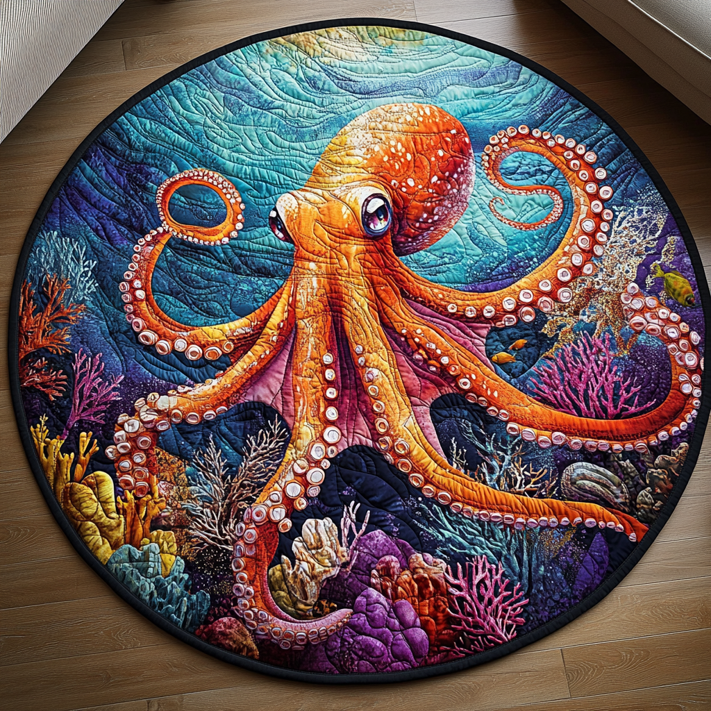 Abyssal Secrets Quilted Round Mat NCU0DV3843