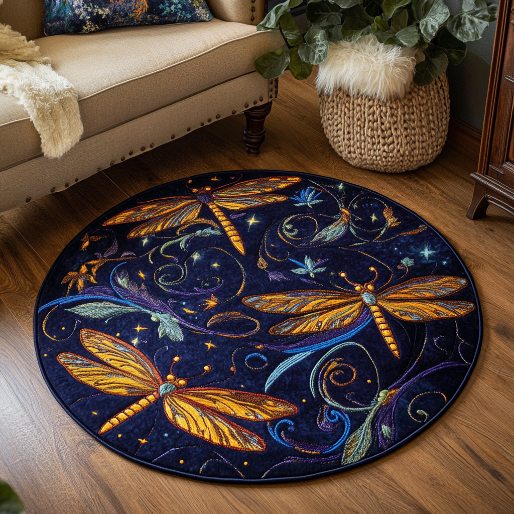 Aqua Dancer Quilted Round Mat NCU0DK4918