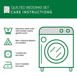 70s Vibe 3-Piece Quilted Bedding Set NCU0PT4637
